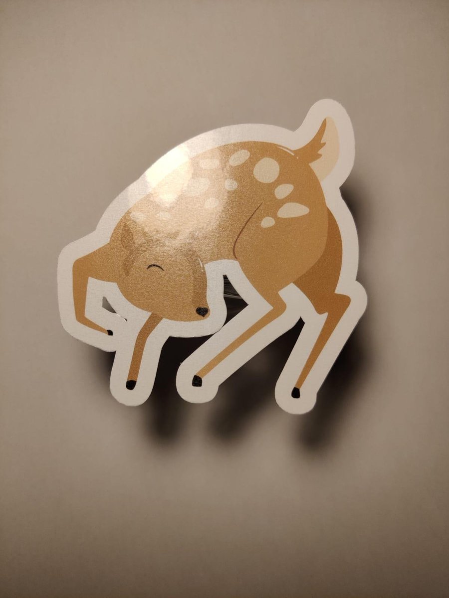 Hert Sticker - Bos Dieren - Herten Zoogdieren Bok Hinde Ree - Handgemaakte Stickers - Journaling - Bullet Journal - Scrapbooking - Leuke Stickers - Laptop Sticker - Telefoon Sticker - Cute - Dier - Lief - Schattig - Wilde Dieren